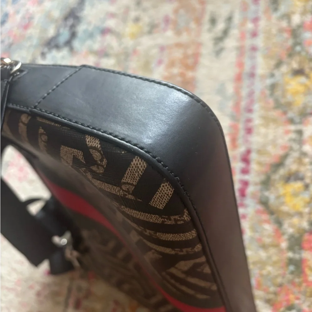 Gucci Special Edition GG Kaleido Laptop Bag with Red Center Stripe And Bee Logo